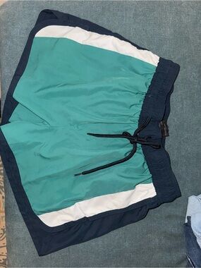 H&M Teal, Navy and White Swim Trunks